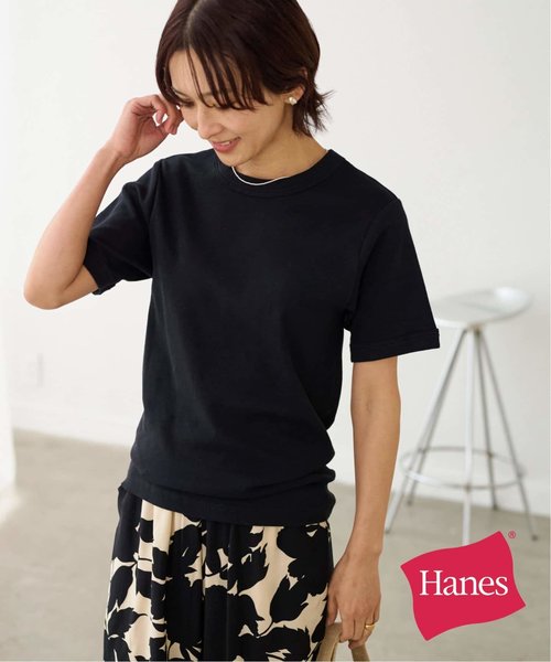 【Hanes / ヘインズ】BEEFY リブクルーネックTシャツ