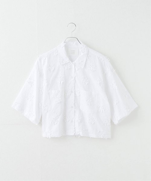 【crinkle crinkle crinkle】3D embroidery S/S shirts：ブラウス