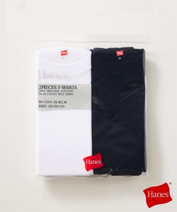 《追加》”2枚セット”【HANES / ヘインズ】別注 2パックオーガニックコットンTシャツ