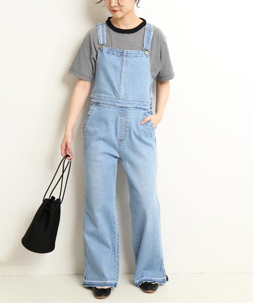 Le Denim SLOBE IENA フレアーデニムオーバーオール サロペット-