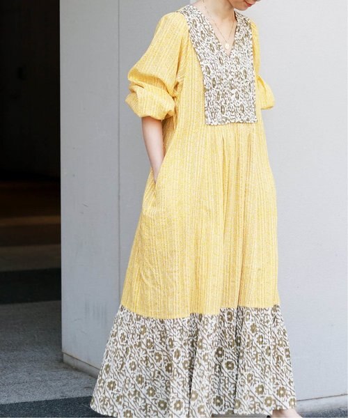 Sara Mallika Cotton Lurex Double Flower Dressロングワンピース 417 Edifice Slobe Iena フォーワンセブン スローブイエナ の通販 Mall