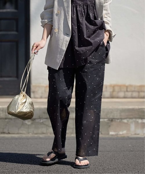 ドット刺しゅうパンツ | 417 EDIFICE / SLOBE IENA（フォーワンセブン  