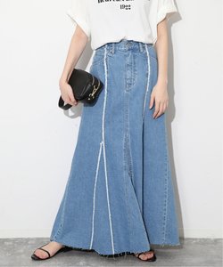 LE DENIM リメイクシームフレアスカート