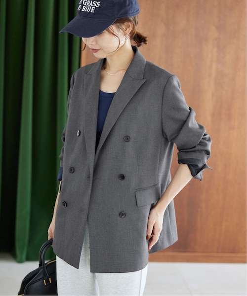 本日のみスローブイエナ リネンライクツイルダブルブレストジャケット新品未使用 本日のみスローブイエナ リネンライクツイルダブルブレストジャケット