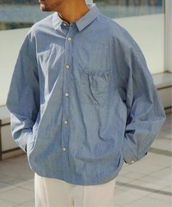 【refomed / リフォメッド】WRIST PATCH WIDE SHIRT CHAMBRAY