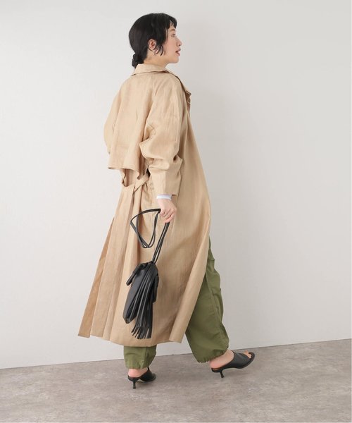 アイボリー×レッド 【新品】TODAYFUL Linen Trench Coat NRL 36サイズ