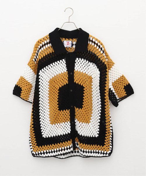 SON OF THE CHEESE / サノバチーズ】 Big Flower Knit Shirt | JOINT ...