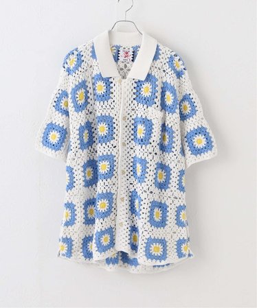 【SON OF THE CHEESE / サノバチーズ】 Flower Knit Shirt | JOINT