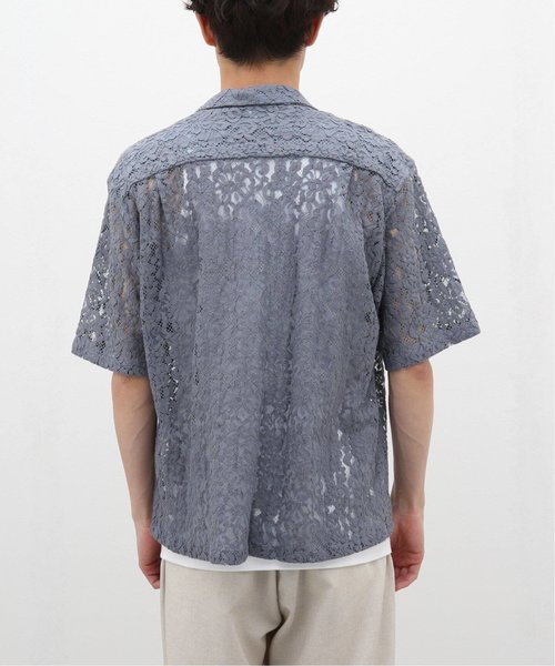 Niche. /ニッチ】Open Collar S/S Shirts-Lace Flower | JOINT WORKS