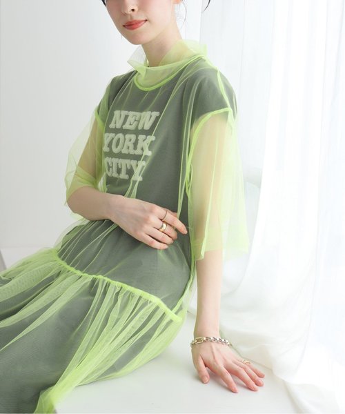 【ANNA SUI NYC / アナスイエヌワイシー】Tulle side ribbon dress