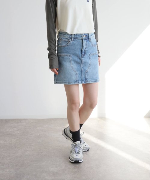 【GUESS/ゲス】 PANEL DENIM SKIRT