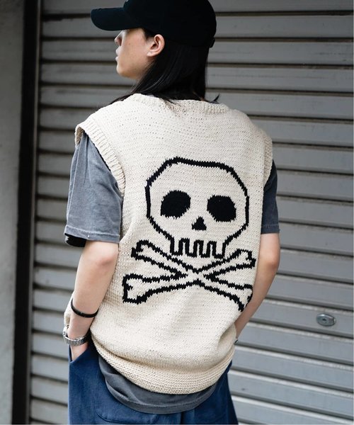 【MacMahon Knitting Mills/マクマホンニッティングミルズ】 Vest-Pocket-Skull
