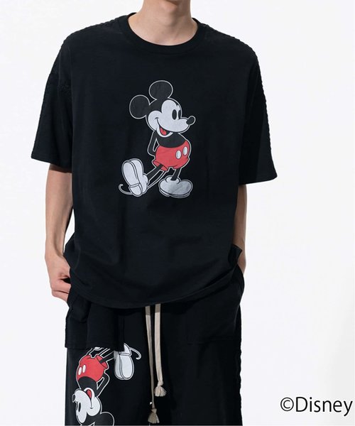 DISCOVERED “Disney Collection”＜Mickey＞ Shell Stitch S/S Cutsewn