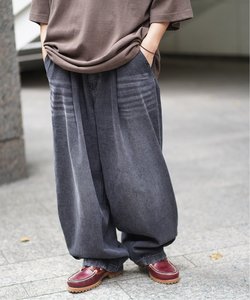 ANGLAN / アングラン Tin Denim Washing Balloon Pants