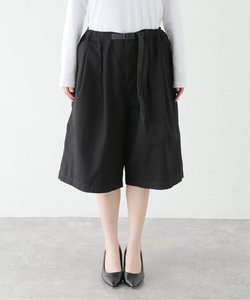 ANGLAN / アングラン Twill Tuck Belt Wide Half Pants