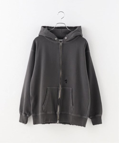 JieDa/ジエダ PIGMENT J LOGO ZIP UP HOODIE　JIE-24W-CT09