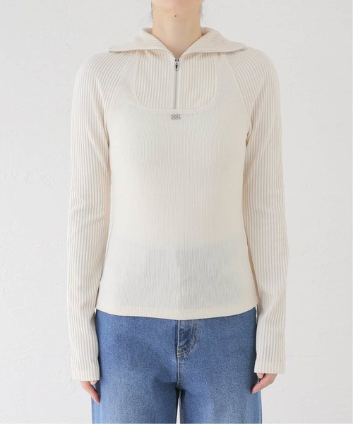 KIJUN/キジュン Corduroy Half Zip-Up Top