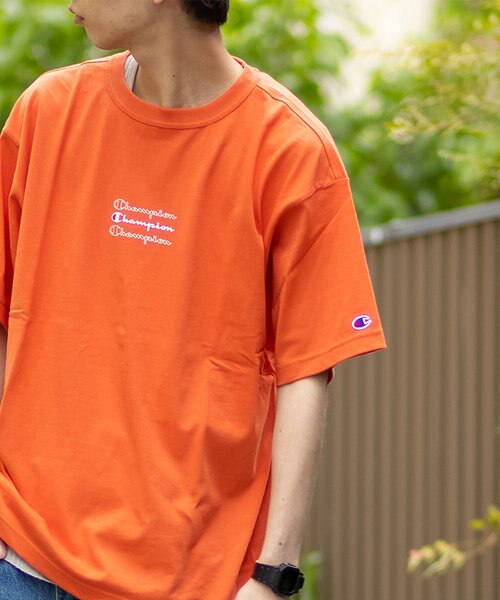 チャンピオン 三段スクリプトロゴtシャツ メンズ ライトオン Right On の通販 Mall