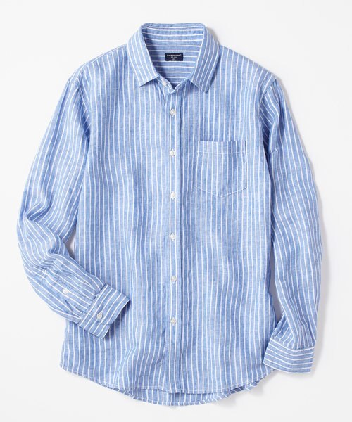 バックナンバー リネンストライプシャツ メンズ ライトオン Right On の通販 Mall