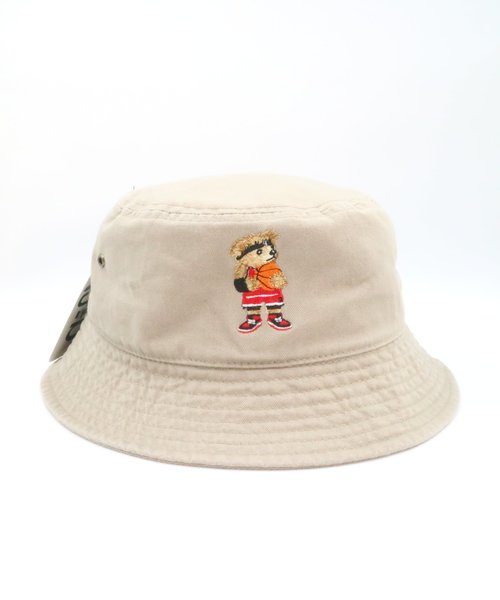 gifthat BEAR BUCKET HAT バスケ　カーキL/XL