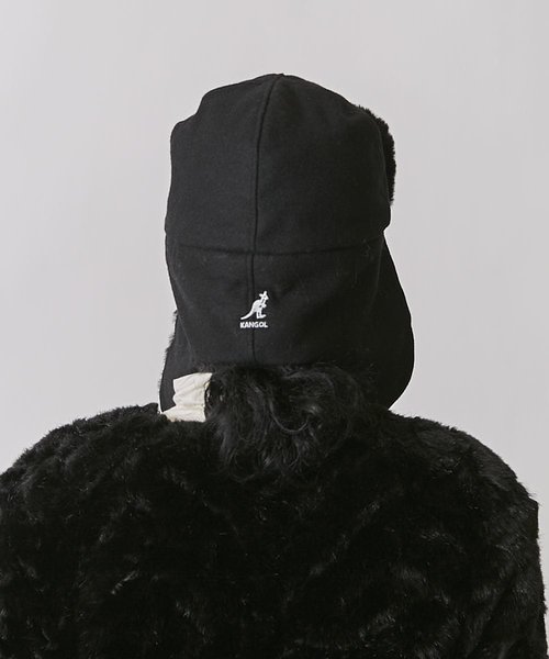 珍しい KANGOL Wool Ushanka カンゴール ウール ウシャンカ イヤーカバー ブラック # somaticaeducar.com.br