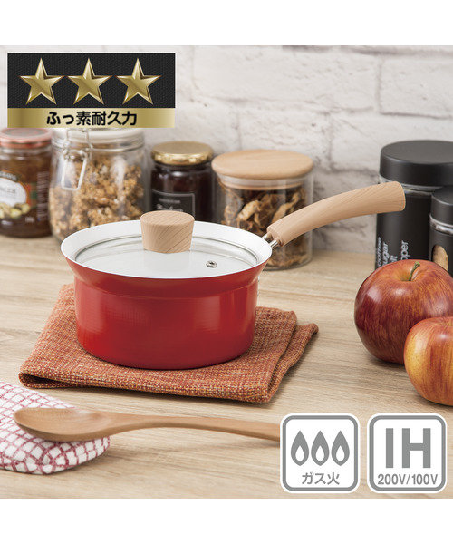 IH 片手鍋 16cm レッド(UMAMI) | デコホーム（デコホーム）の通販 - &mall