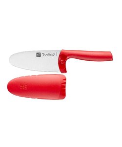 ZWILLING TWINNY 先丸包丁レッド こども向けスリムハンドル