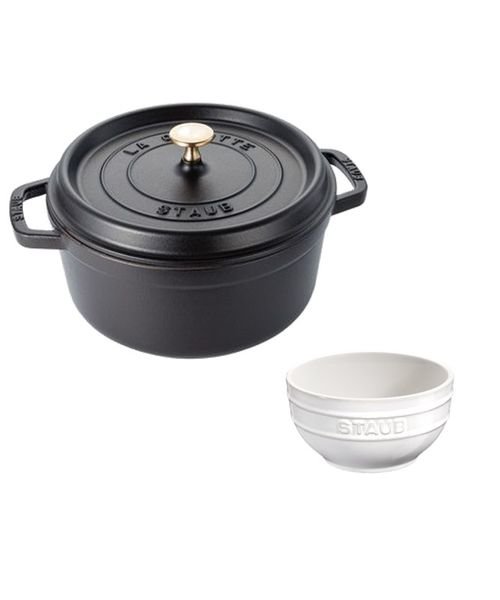 【期間限定】STAUB ココットラウンド24㎝ ベーシックセット*0147