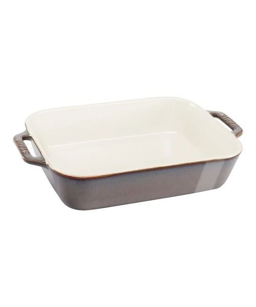 STAUB レクタンギュラーディッシュ27cm アンティークグレー