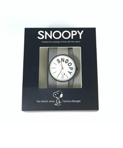 スヌーピーPEANUTS タイポレザーウォッチ GY 腕時計 アクセサリー グレー グッズ 日本製 