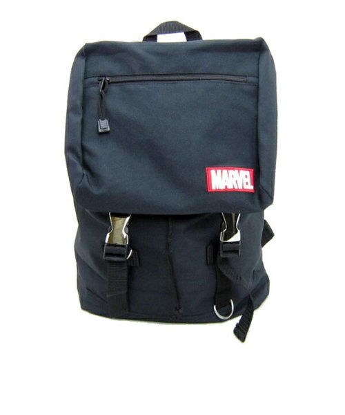 マーベル かぶせポケットリュック リュックサック デイバッグ ブラック Marvel アウトドア用品 Mcd Perfect World パーフェクトワールド の通販 Mall