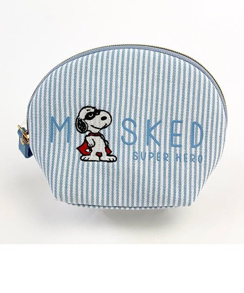 スヌーピー ラウンドシェルポーチ ジョー クール スヌーピー ポーチ 化粧入れ 小物入れ サマー 水色 グッズ Mcor Perfect World パーフェクトワールド の通販 Mall