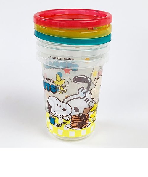 PEANUTS スヌーピー ストロー付タンブラー 320ml 3個セット ミックス