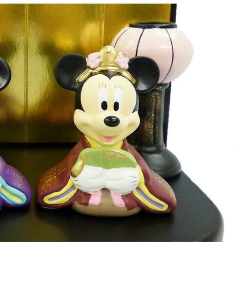 雪洞付きミニひな人形 (ミッキーマウス＆ミニーマウス) ディズニー キャラクターハンドメイド