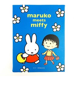  ミッフィー ちびまるこちゃん  ウォールキャンバス ブルー maruko meets miffy
