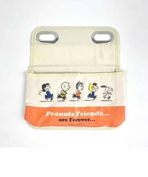 スヌーピー Peanuts シートバックポケット　スヌーピー＆フレンズ カー用品 オレンジ 　 　