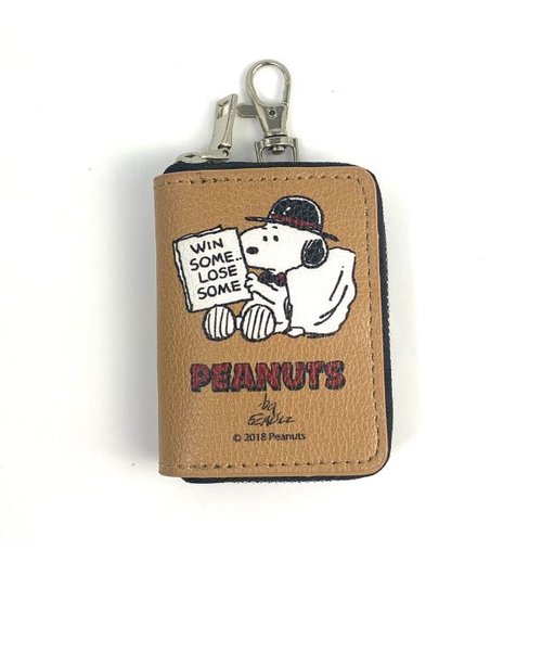 スヌーピー Peanuts スマートキーケース　スヌーピー　ブラウン カー用品 ブラウン 　 　