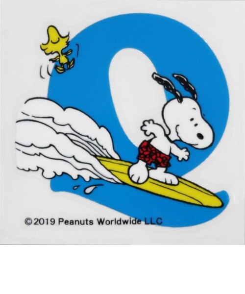 スヌーピー Peanuts イニシャルステッカー スヌーピー Q ステッカー カー用品 ブルー Perfect World パーフェクトワールド の通販 Mall
