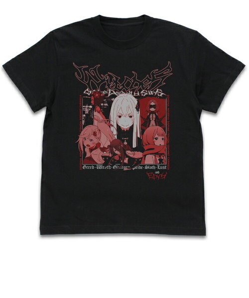 Re ゼロから始まる異世界生活 大罪の魔女 Tシャツ M キャラt アニメt コスチューム Re ゼロ ブラック Perfect World パーフェクトワールド の通販 Mall