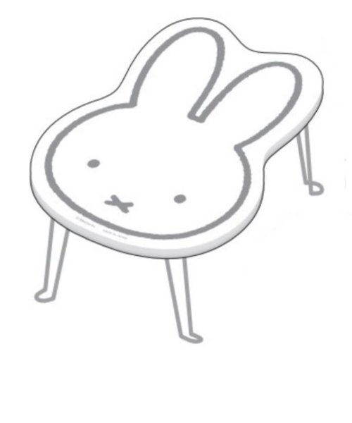 ミッフィー miffy ダイカットミニテーブル（ミッフィー）  ホワイト  ナガノファクトリー 日本製