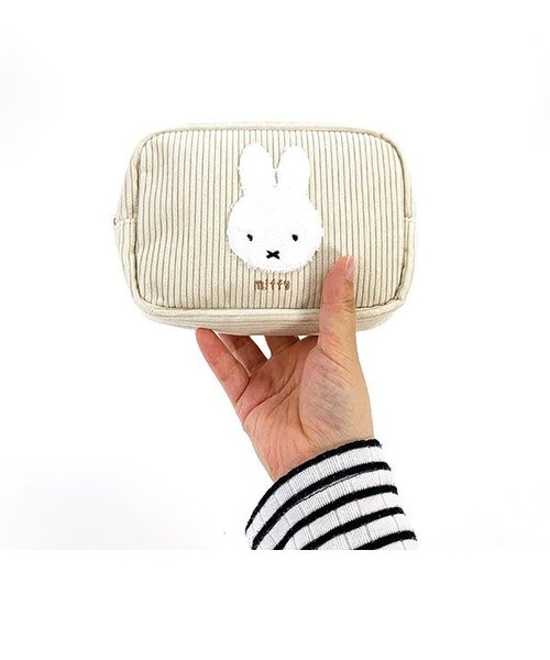 ミッフィー miffy スクエアポーチ ふわもこワッペン ポーチ IV