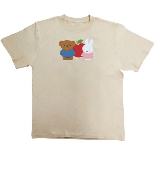 ミッフィー ｍiffy Ｔシャツ　miffy&Boris  ベージュ Mサイズ