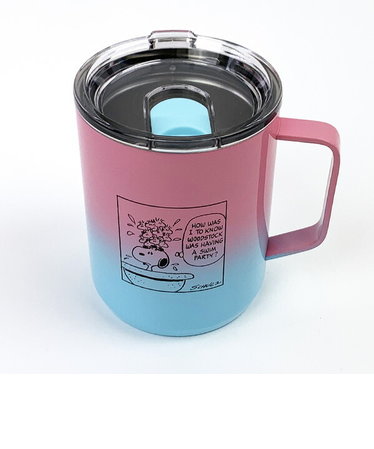 スヌーピー ステンレスマグ（L) マグカップ 450ml ピンク×ブルー 