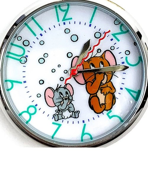 トムとジェリー チャーム付きモデル ホルダー時計 シルバー日本製