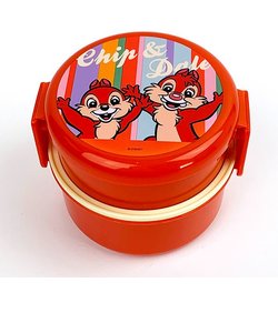 ディズニー レトロシリーズ  チップとデール 抗菌丸型ボックス 2段 お弁当箱 ランチボックス ランチ キッチン 学校 オフィス