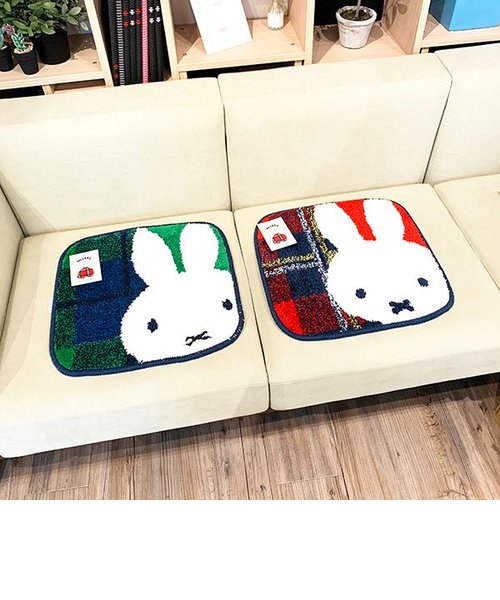 ミッフィー miffy チェアマット2枚セット ミッフィー＆チェック