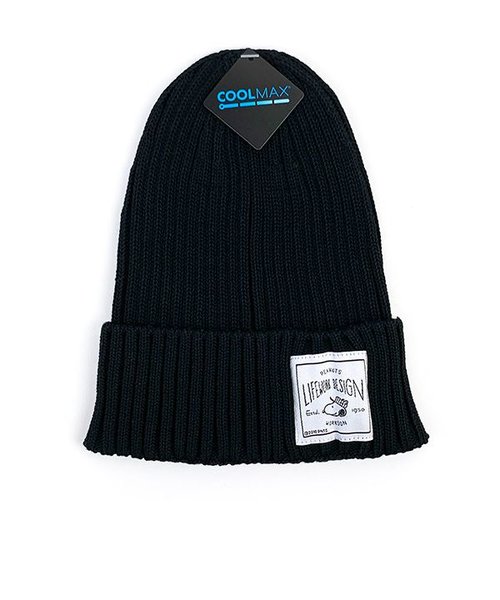 スヌーピー WSP クールマックス ニット帽 ブラック クール サマー 帽子 キャップ DIY ガーデニング アウトドア