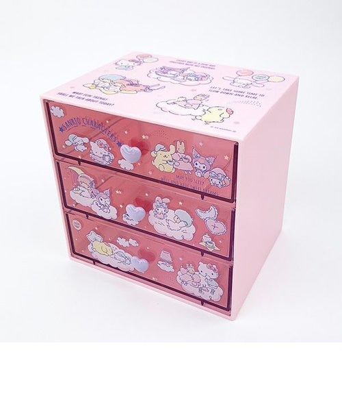 新品 サンリオ キャラクターズ ベビー プラチェスト 収納 小物入れ