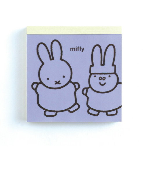 ミッフィー miffy メモパッド・スクエア パープル メモ帳 文房具 日本製