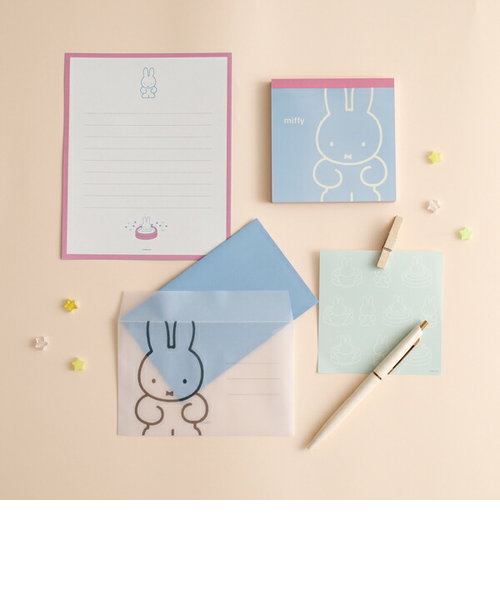 ミッフィー miffy メモパッド・スクエア ブルー メモ帳 文房具 日本製 | PERFECT WORLD（パーフェクトワールド）の通販 -  &mall